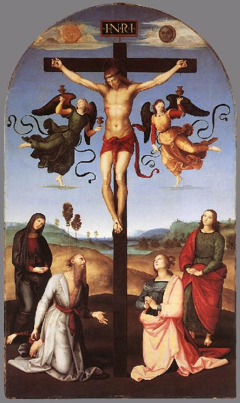 RAFFAELLO Sanzio Crucifixion (Citt di Castello Altarpiece) g oil painting image